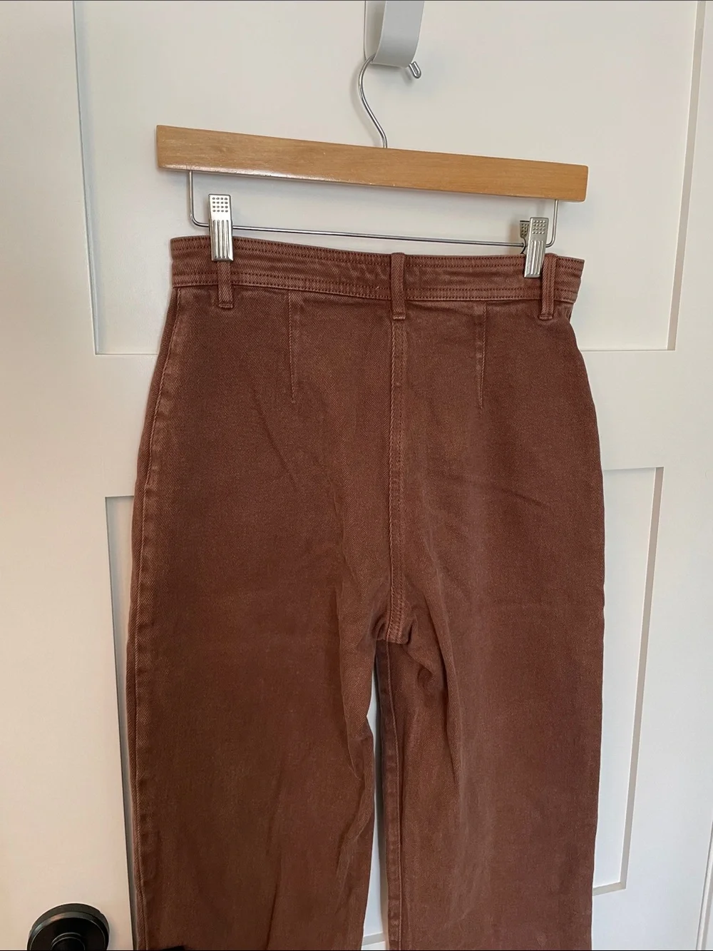 Aritzia Wilfred Free Modern Utility High Waist Pants— Rust Brown